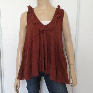 FREE PEOPLE Tank Top Size Small Brown